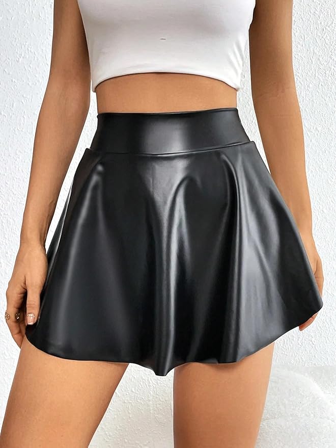 Women's Pocket Solid Color Elastic Waist Zipper Skirt 2025 Mini Skirts