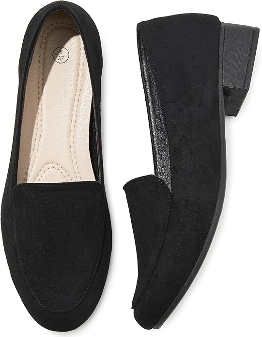 Black chunky loafers