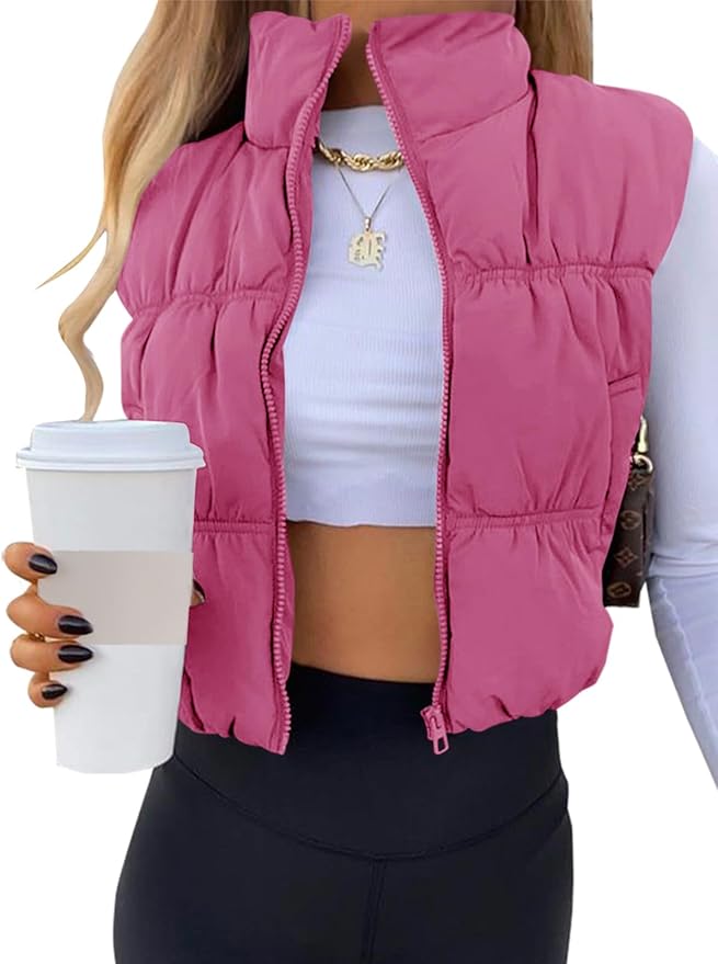 Women's Crop Puffer Vest